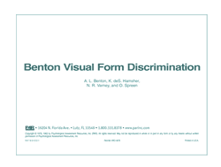 Photo of Visual Form Discrimination Test | PAR