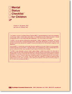 Photo of Mental Status Checklist ™  for Children | PAR