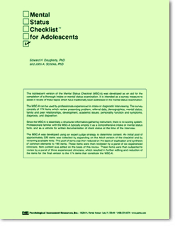 Photo of Mental Status Checklist ™  for Adolescents | PAR