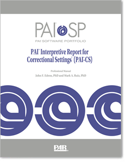 PAI ®  Interpretive Report for Correctional Settings ™