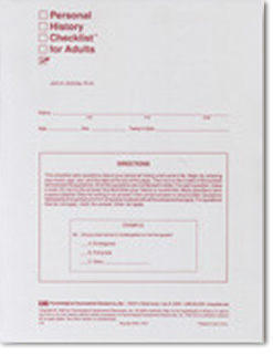 Photo of Personal History Checklist for Adults | PAR